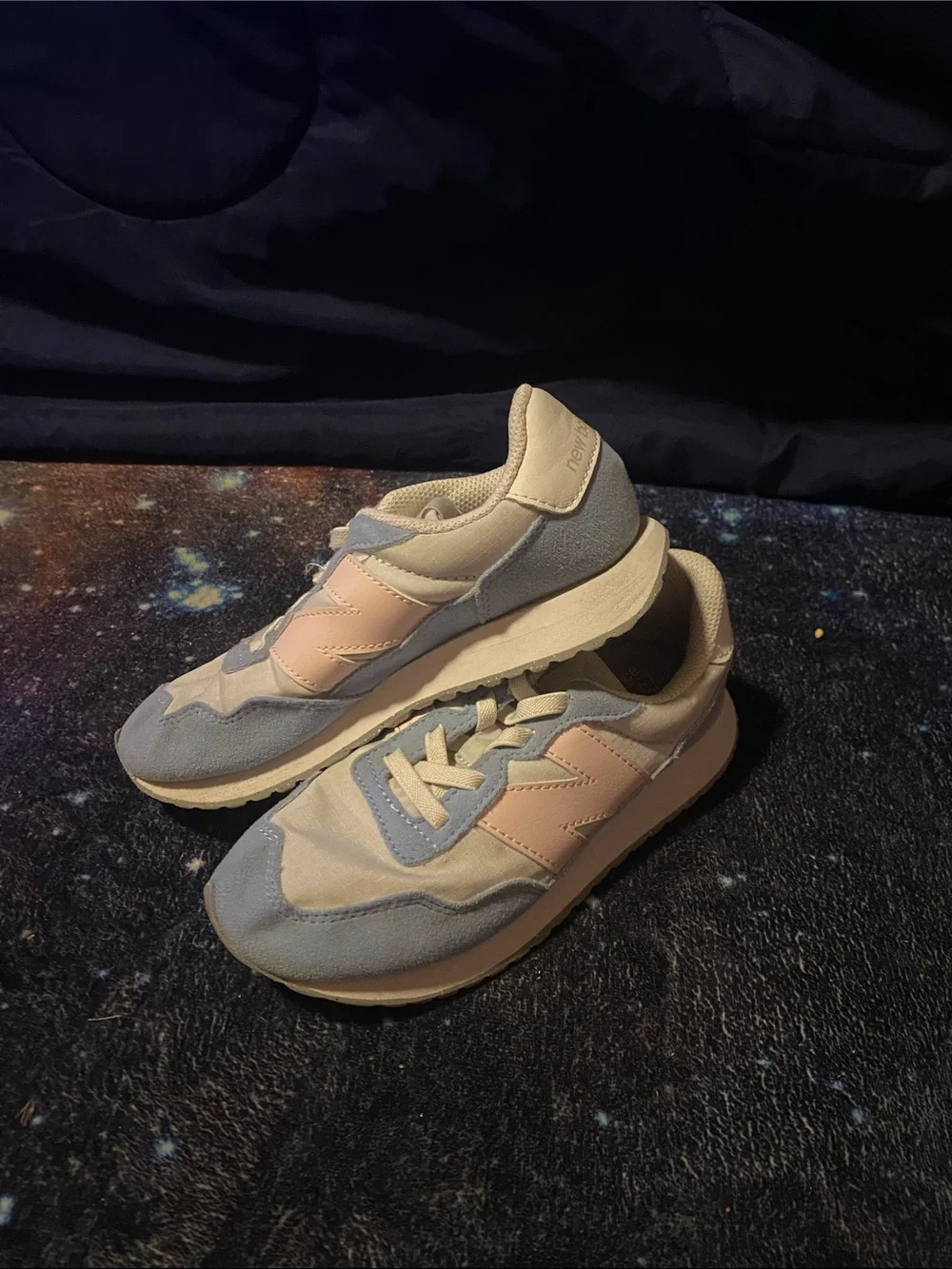 New Balance Retro Runner in Light Blue & Pale Pink